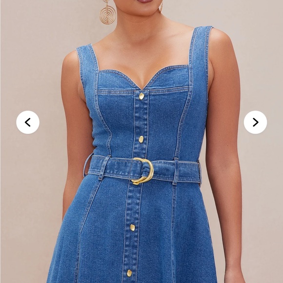 Spring 🌺 NWT HOUSE OF HARLOW MIDI DENIM DRESS 6
🚨 My prices are firm no discount - Picture 4 of 12